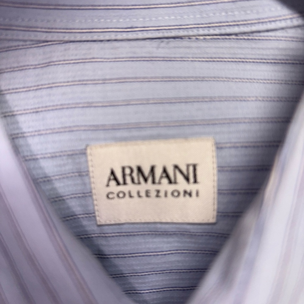 Armani Collezioni Blue Dress Shirt Premium Quality